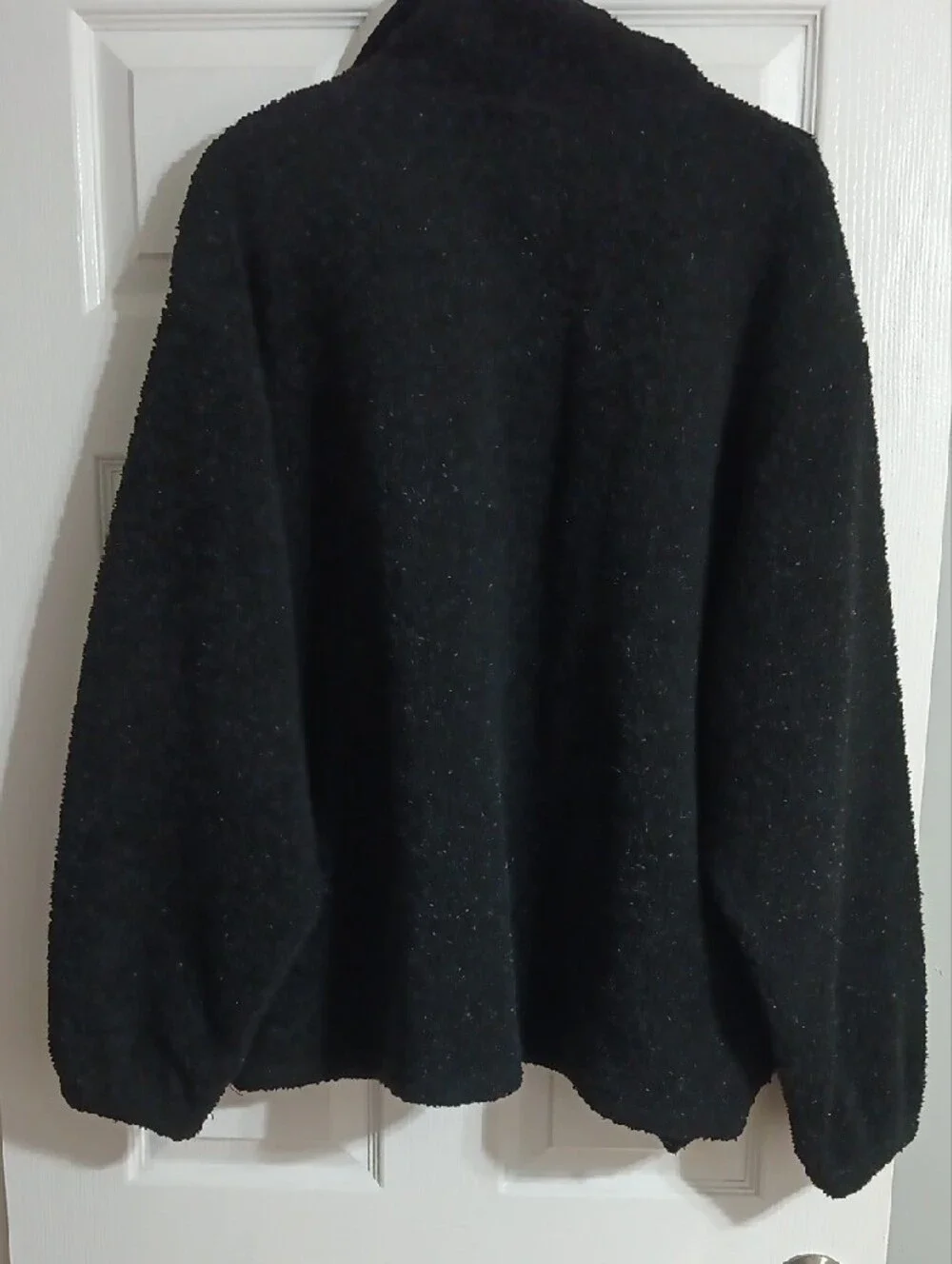 Catalina Island Black Half-Zip Sherpa Pullover Sweater